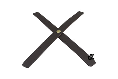 Dark Brown Leather Sticker Head Lamp X & Handgrip Straps Pair Fit For All Royal Enfield Motercycle