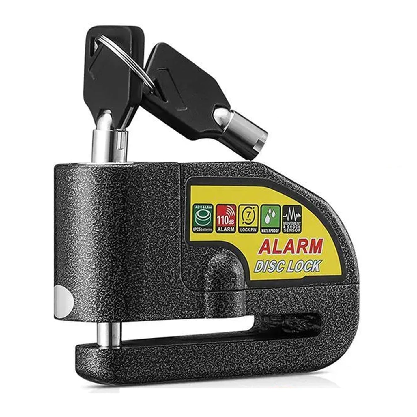 Disclock With Alarm Black for Motorcycles Bike Scooters  Loud Alerting Sound System Water-Resistant Vibration Sensor Security Alert for Vehicles