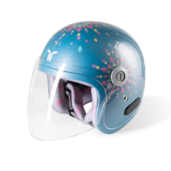Dreamcatcher Ocean Blue Jet  Women Half Face/Open Helmet