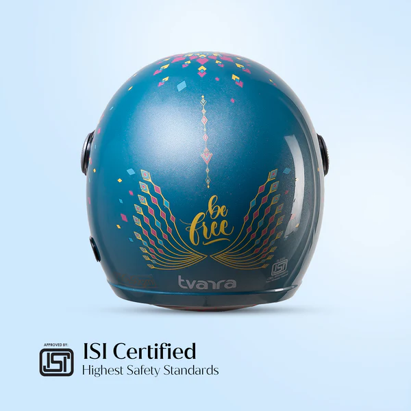 Dreamcatcher Ocean Blue Jet  Women Half Face/Open Helmet