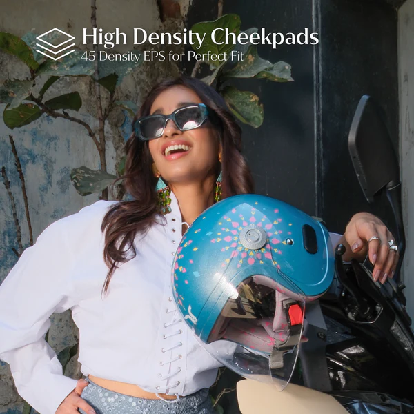 Dreamcatcher Ocean Blue Jet  Women Half Face/Open Helmet