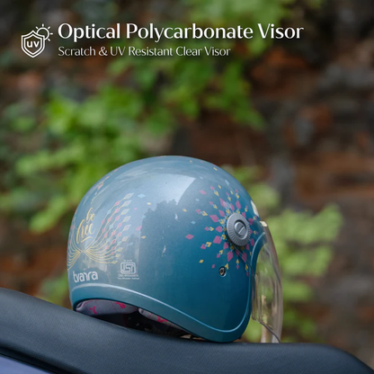 Dreamcatcher Ocean Blue Jet  Women Half Face/Open Helmet