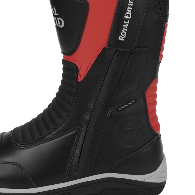 ROYAL ENFIELD E 39 MID RISE RIDING BOOT RED