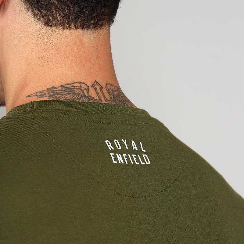 ROYAL ENFIELD EVERYDAY ADVENTURE T SHIRT MID OLIVE