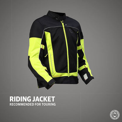 ROYAL ENFIELD EXPLORER V4 PRO RIDING JACKET NEON GREEN