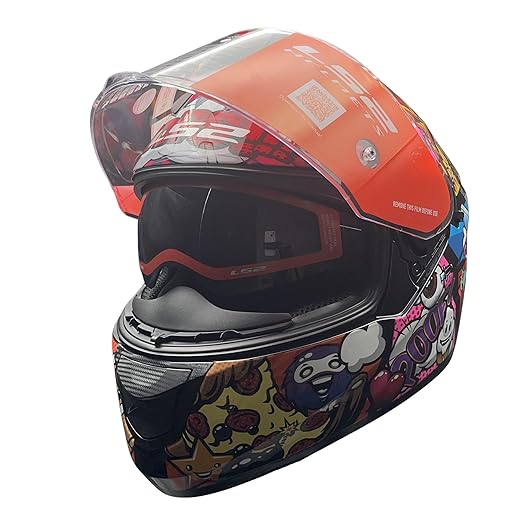 LS2 FF320 STREAM EVO COMICS BLACK HELMET (D-RING)