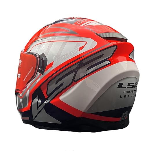 LS2 FF320 STREAM EVO LETAILS GRAY RED HELMET (D-RING)