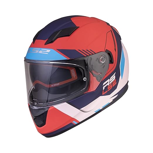 LS2 FF320 STREAM EVO XPLORER MATT WHITE RED HELMET