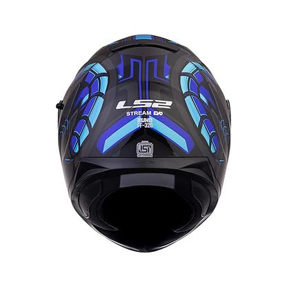 LS2 FF320 STREAM EVO ZUKO BLACK BLUE WITH PINLOCK HELMET