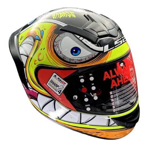 LS2 FF352 ROOKIA RAMPAGE FLUO YELLOW HELMET M, L SIZE