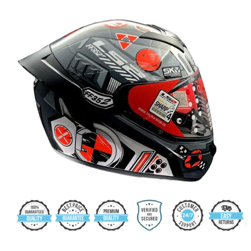 LS2 FF352 ROOKIE BIG ONE GREY HI VIZ ORAGNE HELMET