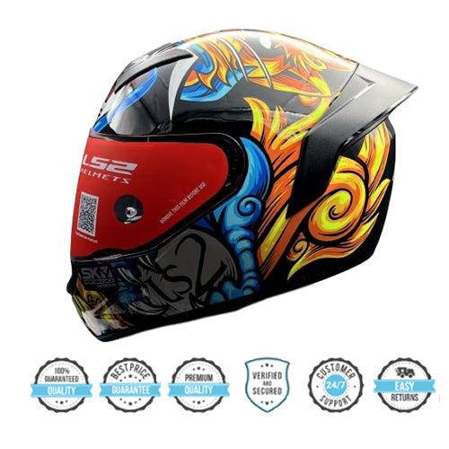 LS2 FF352 ROOKIE FOO DOG BLACK YELLOW HELMET