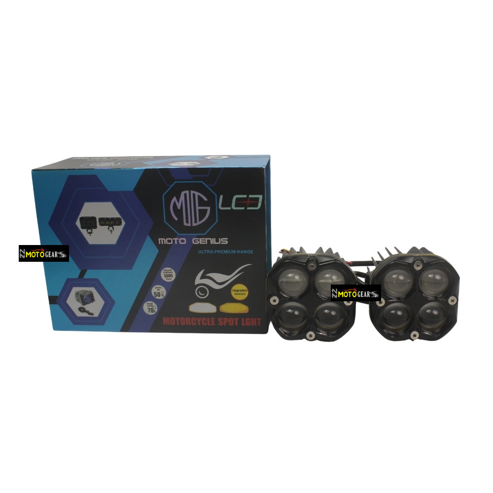 FOG LIGHT 4 LED WITHOUT HARNESS FOR UNIVERSAL MOTORCYCLE
