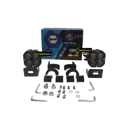 FOG LIGHT 4 LED WITHOUT HARNESS FOR UNIVERSAL MOTORCYCLE