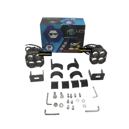 FOG LIGHT 4 LED WITHOUT HARNESS FOR UNIVERSAL MOTORCYCLE