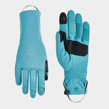 FORCLAZ Adult Trekking Tactile Stretch Winter Gloves MT500 C Green