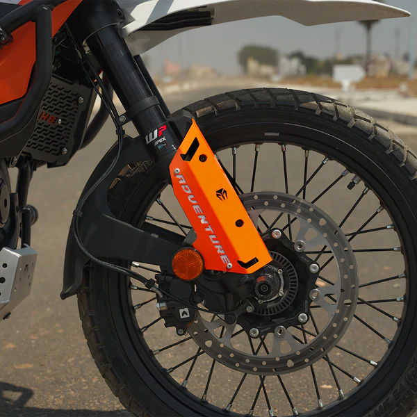 MOTO TORQUE FORK PROTECTORS METAL -ORANGE FOR 2025 FOR KTM 390/250 Adventure/Adventure X