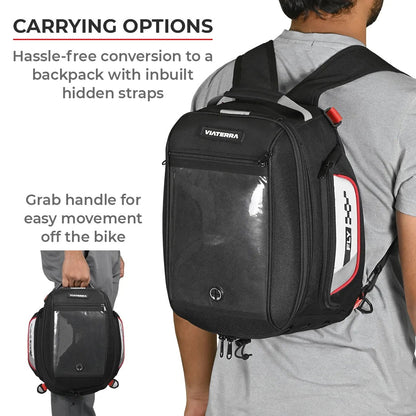 VIATERRA FLY MAGNETIC MOTORCYCLE TANK BAG MAGNET BASED