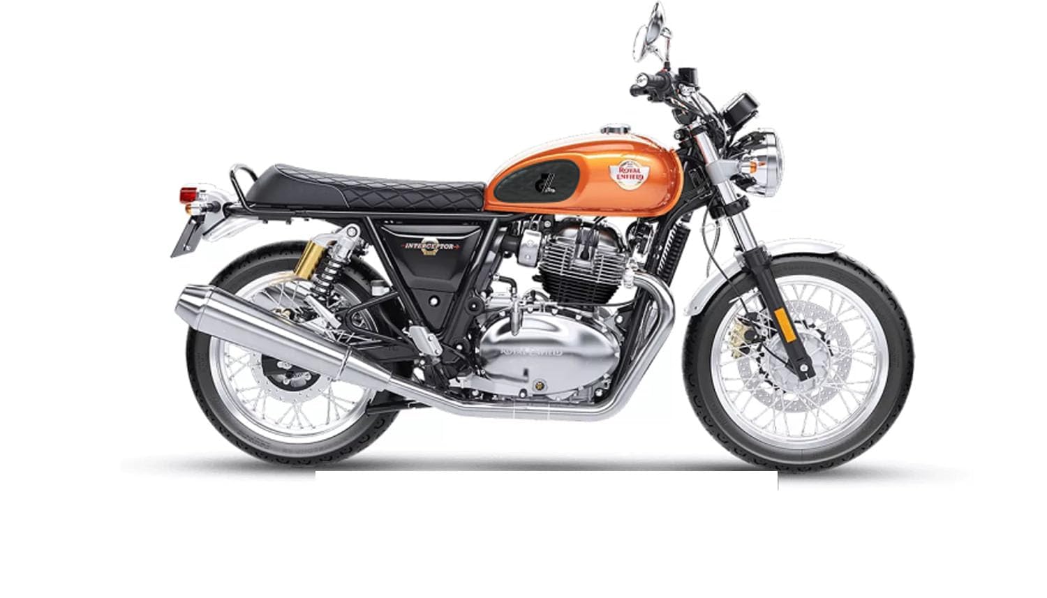 Genuine Leather Diamond Black Tank Pads with Black Thread Combo Headlight X & Handgrip Straps Compatible with Royal Enfield Interceptor 650