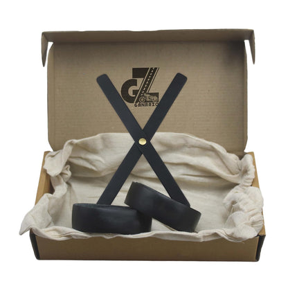 Genuine Leather Diamond Black Tank Pads with Red Thread Headlight X & Handgrip Straps Compatible With Royal Enfield Hunter 350