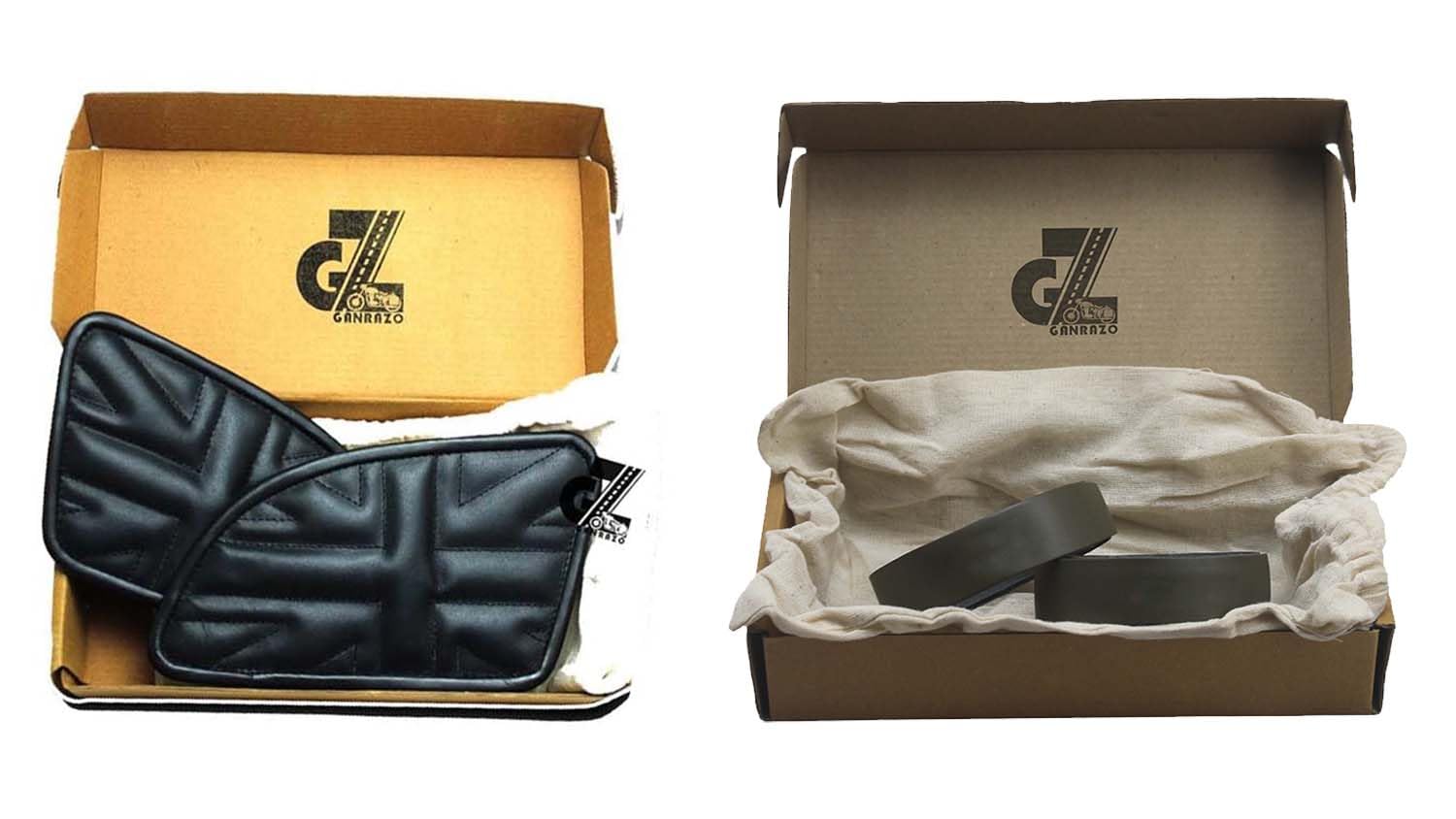 Genuine Leather Union Jack Black Tank Pad with Black Thread Combo Handgrip Straps Pair Olive Compatible with Royal Enfield Continental Gt 650