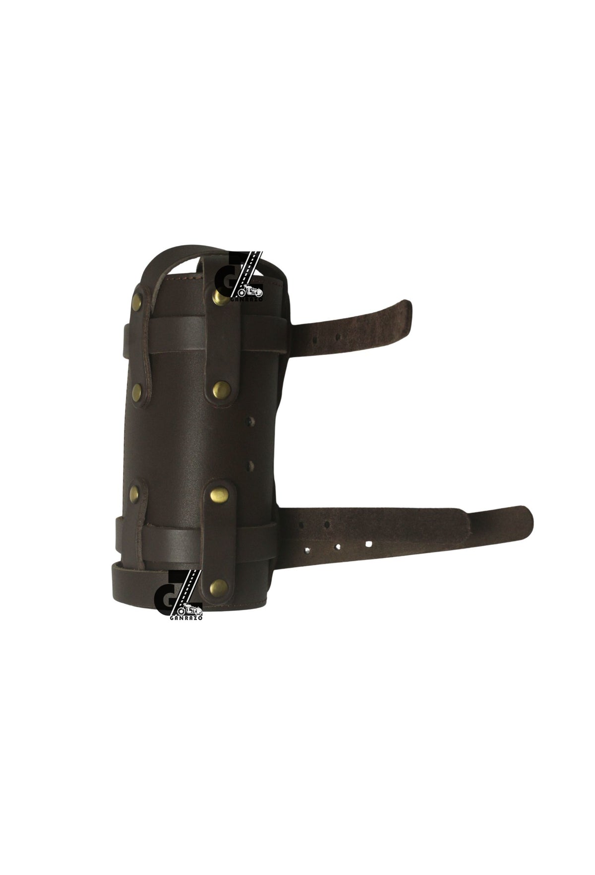 Genuine Leather Brown Water Bottle Holder for Universal Motorcycle