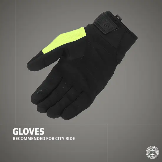 ROYAL ENFIELD URBAN HUSTLER V3 GLOVES NEON GREEN