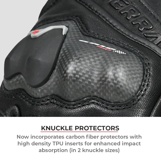 GRID MK3 FULL GAUNTLET RIDING GLOVES BLACK