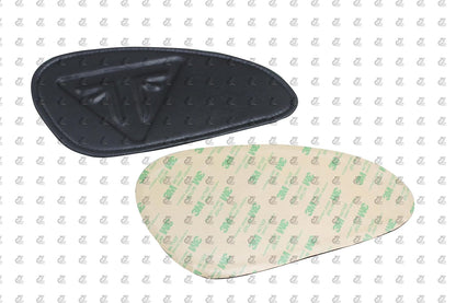 Genuine Leather Black Tank PAD Combo HANDGRIP Straps Olive Compatible with Triumph Speed & Scrambler 400