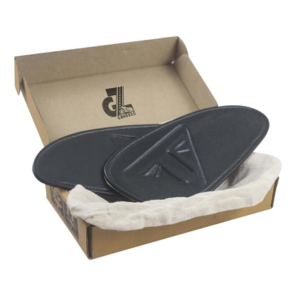 Genuine Leather Black Tank PAD Combo HANDGRIP Straps Olive Compatible with Triumph Speed & Scrambler 400