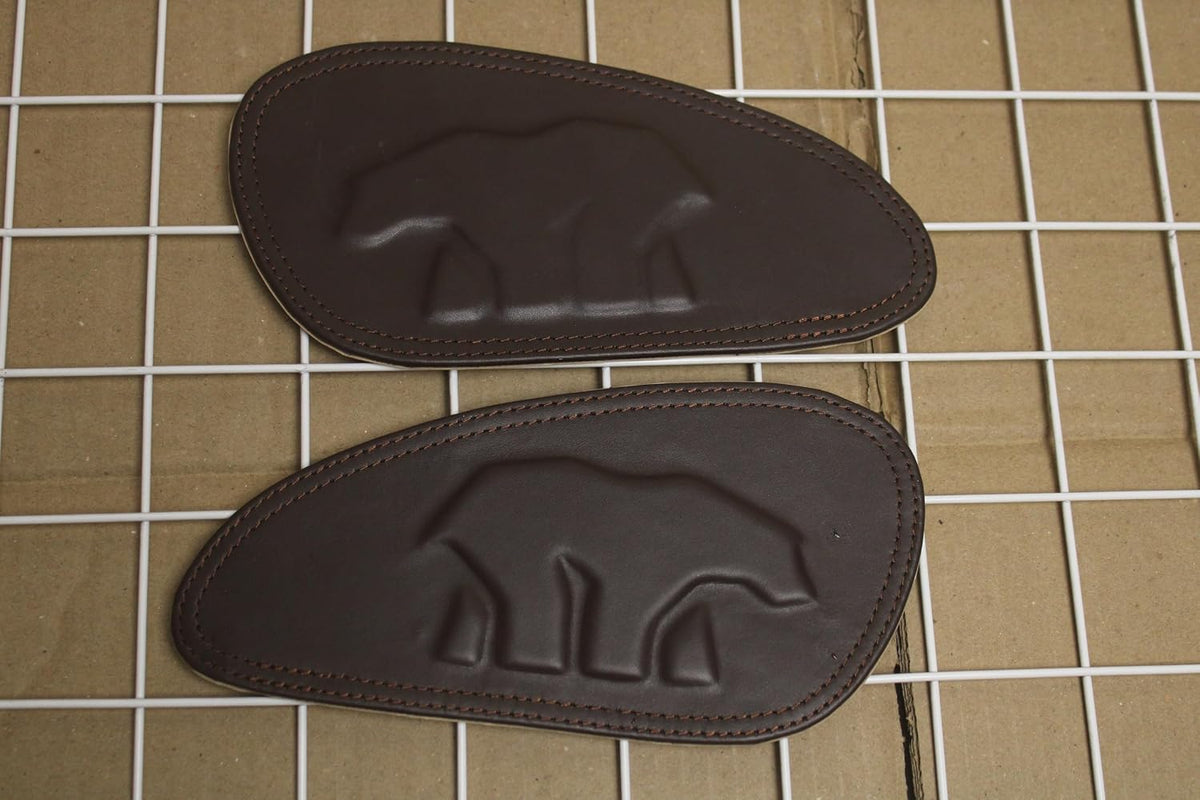 Genuine Leather Brown Tank Pads For Royal Enfield Bear 650 All Models
