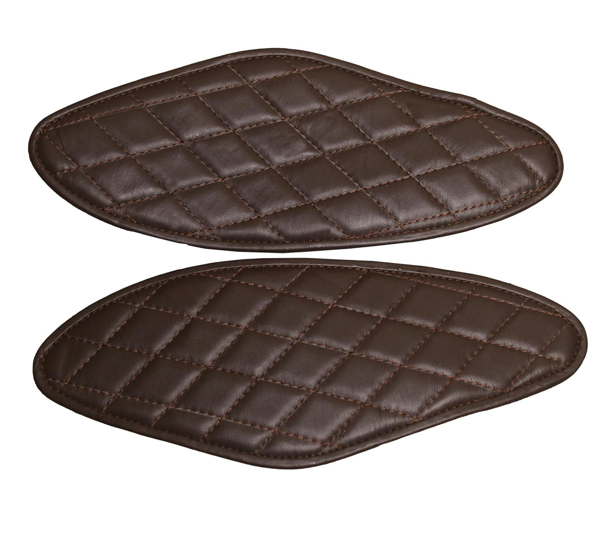 Genuine Leather Diamond Brown Tank Pads For Royal Enfield Hunter 350