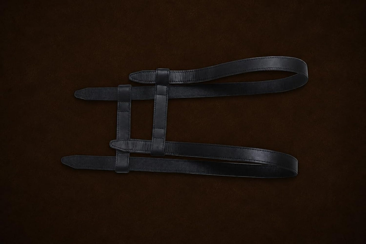 Genuine Leather Motorcycle Fuel Tank Straps Adjustable Compatible With Super Meteor 650 All Models