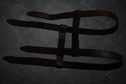 Genuine Leather Motorcycle Fuel Tank Straps Adjustable Compatible with Java Bobber 42 All Models