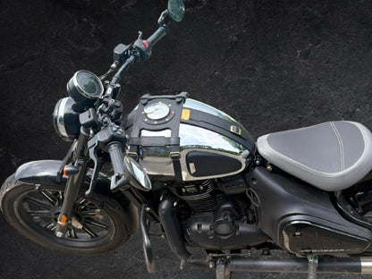 Genuine Leather Motorcycle Fuel Tank Straps Adjustable Compatible with Java Bobber 42 All Models