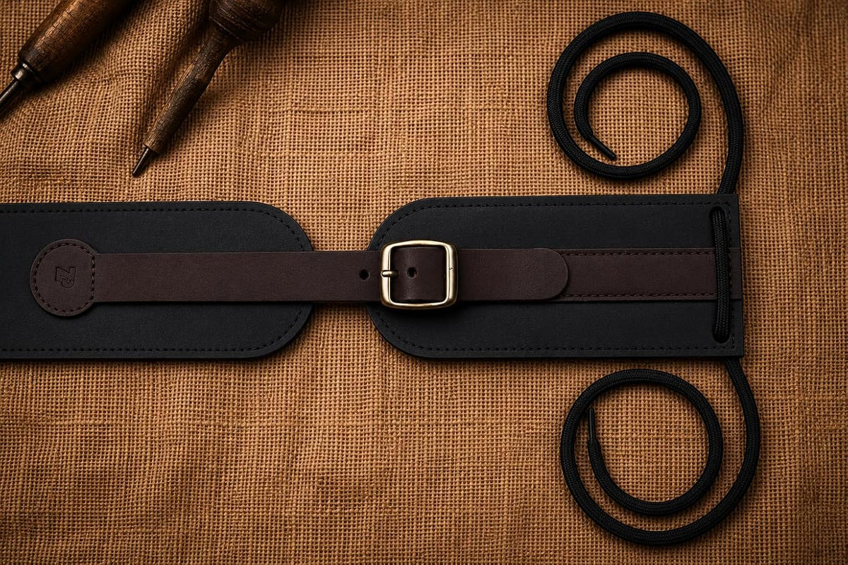 Genuine Leather Motorcycle Tank Strap Compatible with Royal Enfield Interceptor| Bear| GT 650
