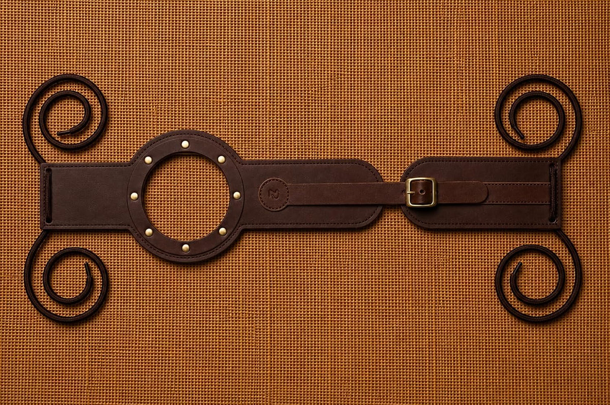 Genuine Leather Motorcycle Tank Strap Compatible with Royal Enfield Interceptor| Bear| GT 650