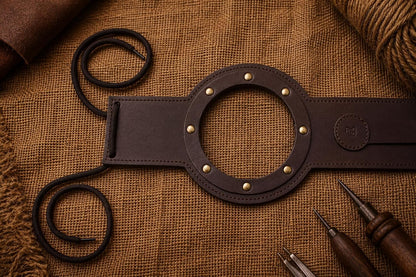 Genuine Leather Motorcycle Tank Strap Compatible with Royal Enfield Meteor 350