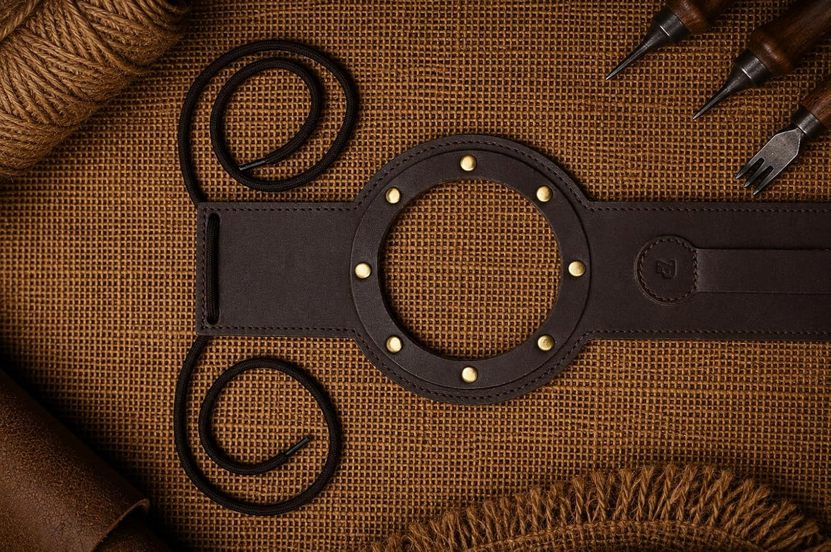 Genuine Leather Motorcycle Tank Strap Compatible with Royal Enfield Meteor 350