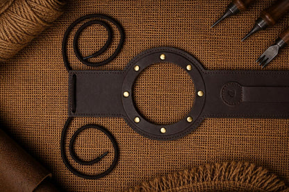 Genuine Leather Motorcycle Tank Strap Compatible with Royal Enfield Meteor 350