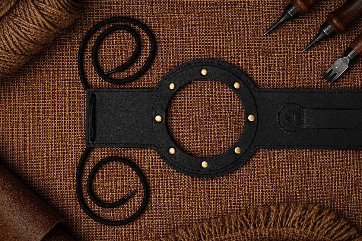 Genuine Leather Motorcycle Tank Strap Compatible with Royal Enfield Meteor 350