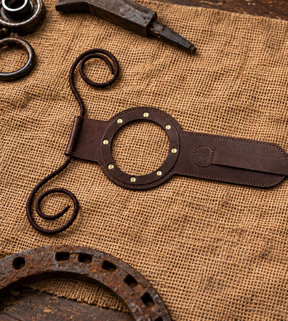 Genuine Leather Motorcycle Tank Strap Compatible with Royal Enfield Super Meteor 650