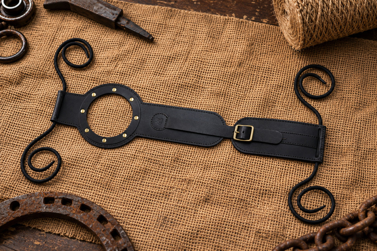 Genuine Leather Motorcycle Tank Strap Compatible with Royal Enfield Super Meteor 650