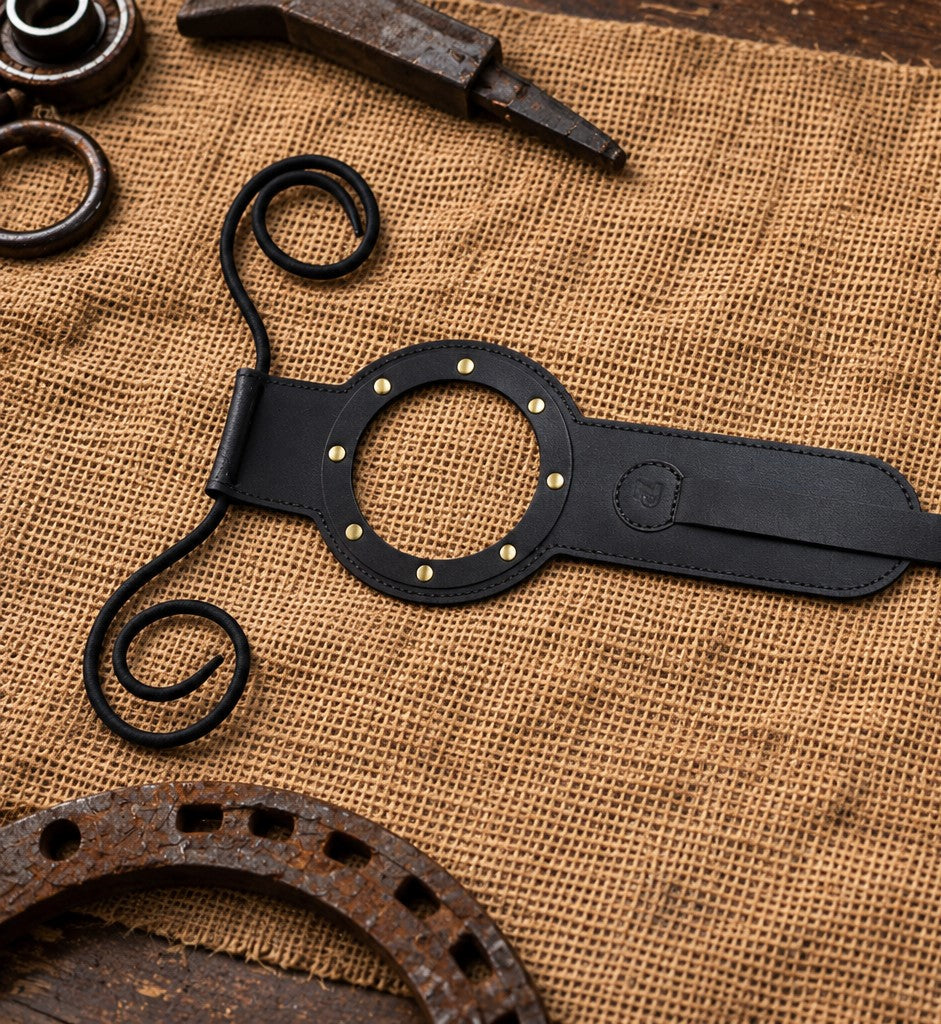 Genuine Leather Motorcycle Tank Strap Compatible with Royal Enfield Super Meteor 650