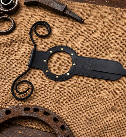 Genuine Leather Motorcycle Tank Strap Compatible with Royal Enfield Super Meteor 650