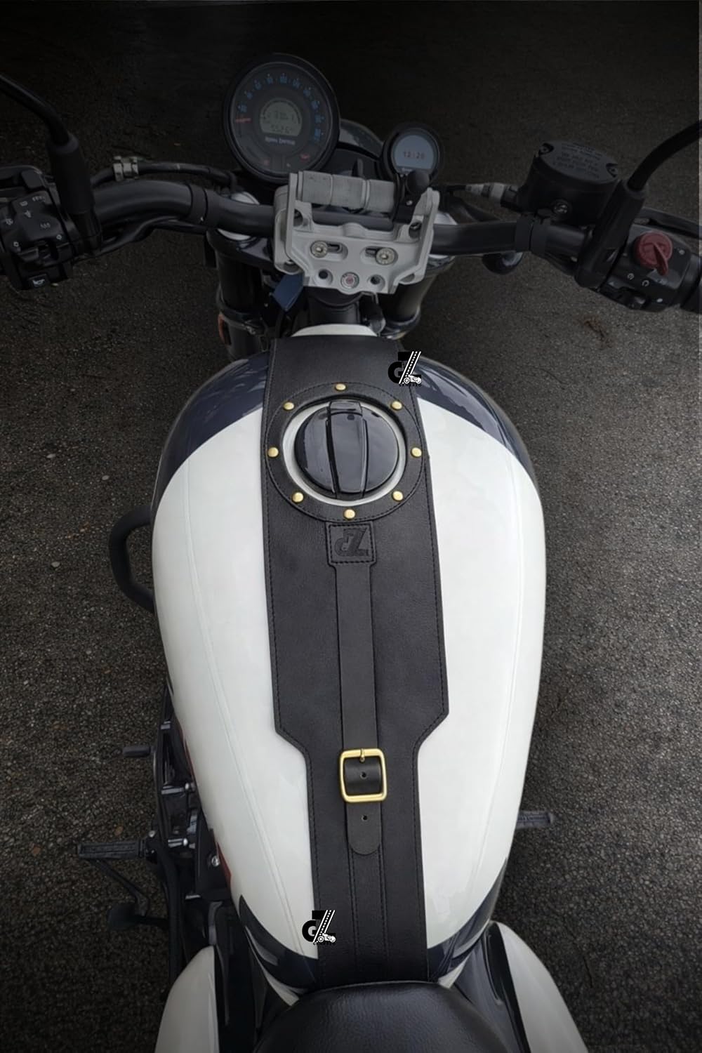 Genuine Leather Motorcycle Tank Strap For Royal Enfield Shotgun 650