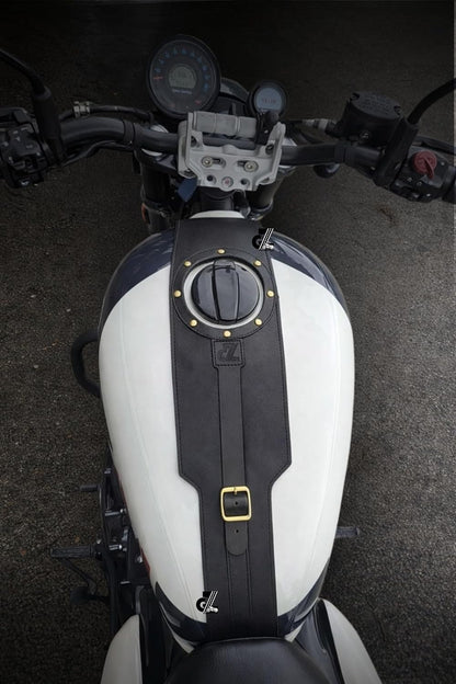 Genuine Leather Motorcycle Tank Strap For Royal Enfield Shotgun 650