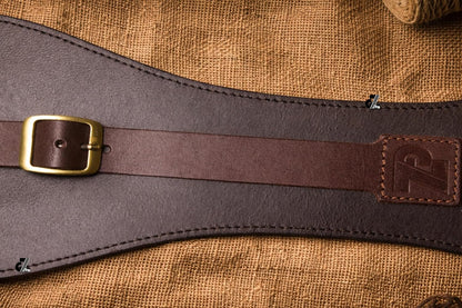 Genuine Leather Motorcycle Tank Strap with Pouch Compatible with Royal Enfield New Bullet/New Classic/ Goan Classic 350