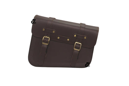 Genuine Leather Saddle Pannier Bag Right & Left Side Compatible with Interceptor & Continental Gt 650 (Brown)