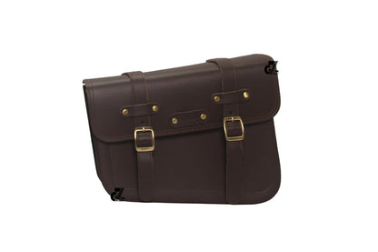 Genuine Leather Saddle Pannier Bag Right & Left Side Compatible with Interceptor & Continental Gt 650 (Brown)